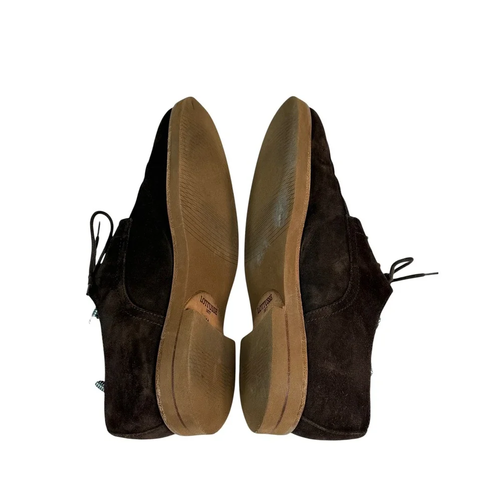 Lottusse 1877 Mens Dark Brown Suede Apron Split Toe Blucher Shoes‎ EU 41 LT02466